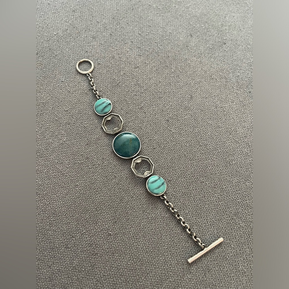 Silver bracelet turquoise stone bracelet